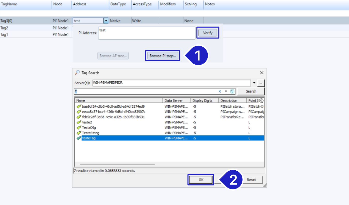 PI Point configuration example PI Point configuration example